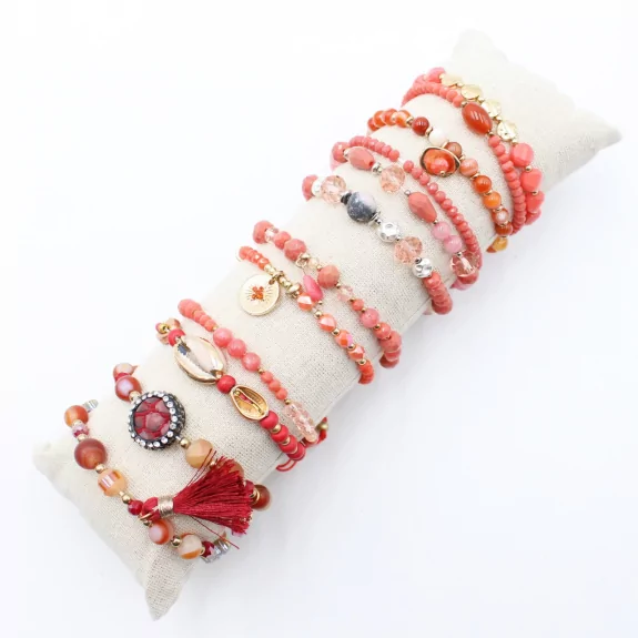 copy of Pack de 12 bracelets acier - argenté noir