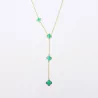 Collier acier inoxydable avec trèfle émaillé