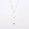 Collier acier inoxydable avec trèfle émaillé