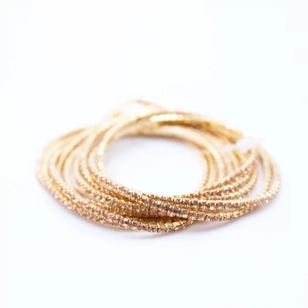 Lot de 10 bracelets strass