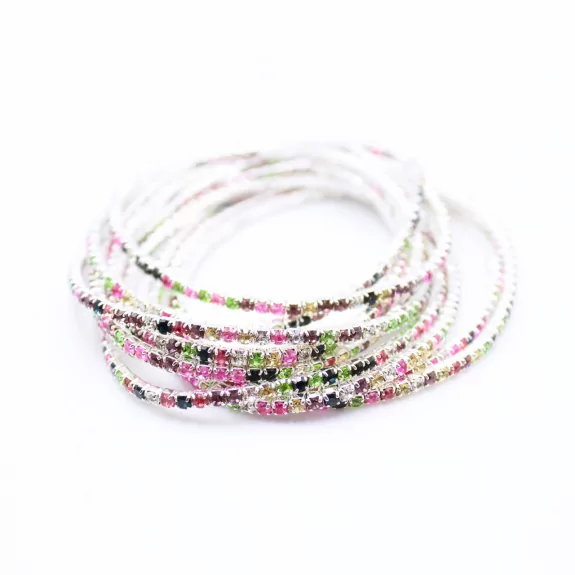 Lot de 10 bracelets strass...