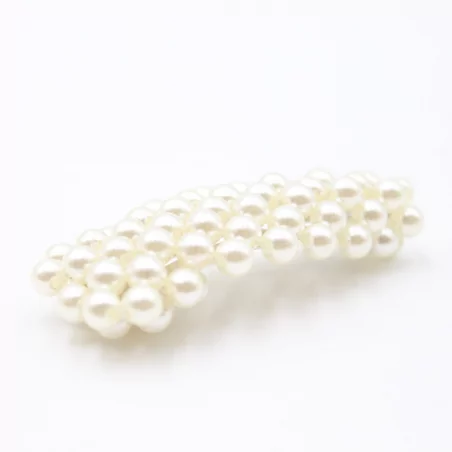 Barrette clip à perles