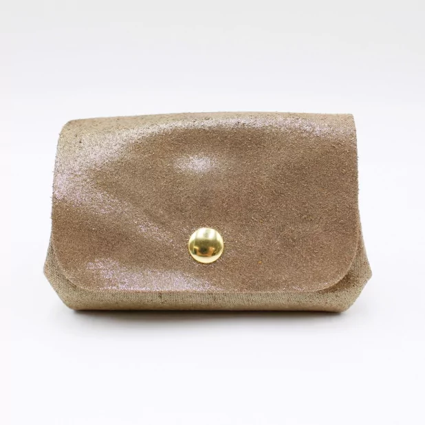 Petit porte-monnaie en cuir irisé