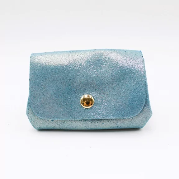 Petit porte-monnaie en cuir irisé