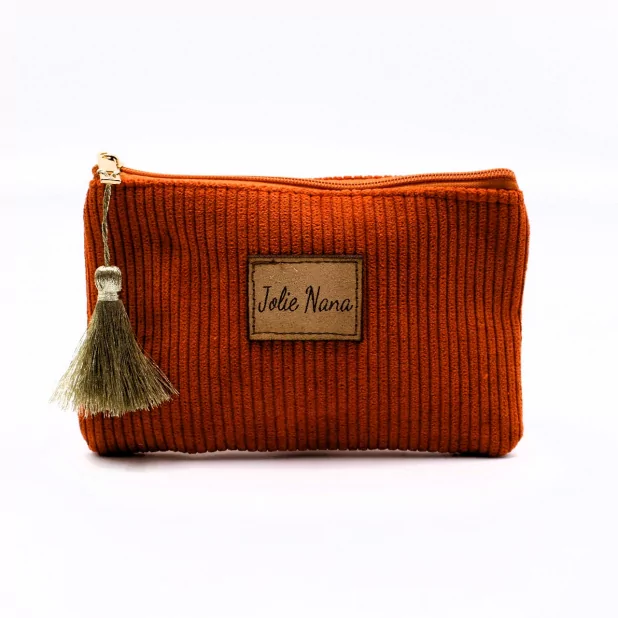 pochette style velour cotelé