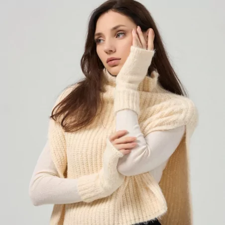 mitaine avec fil lurex