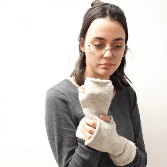 mitaine laine douillette