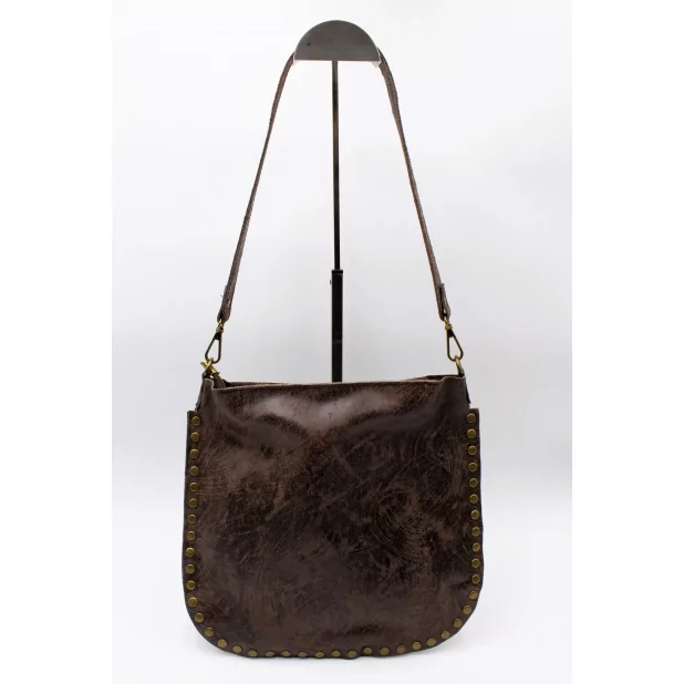 Sac façon besace en cuir, made in italie