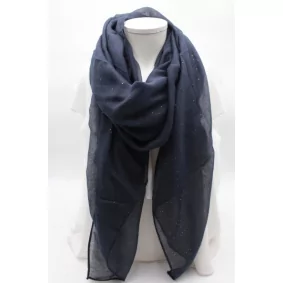 Echarpe fine pailleté marine