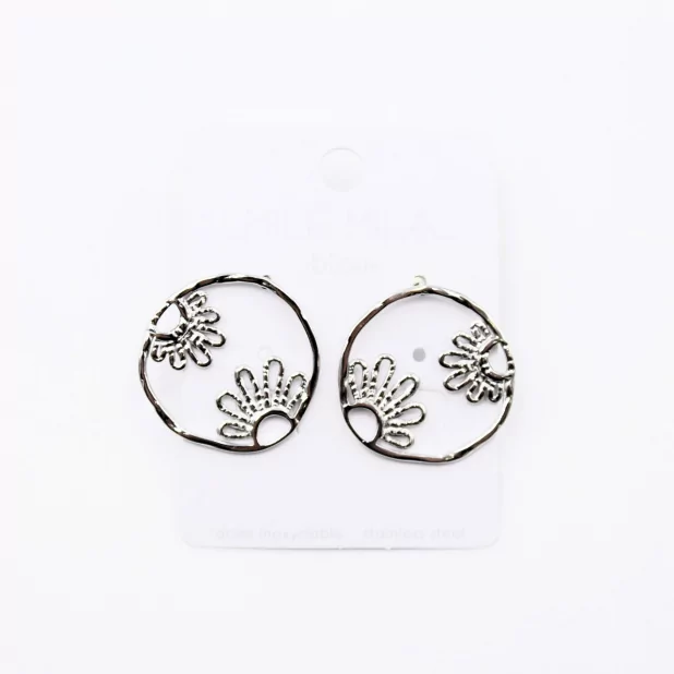Boucles d'oreilles cabochon artistique