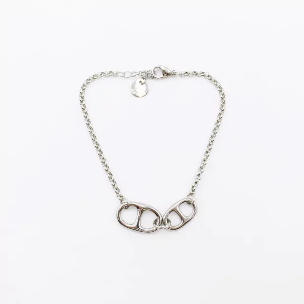 Bracelet acier motif inspiration fin