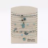 Pack 12 Colliers Acier Inoxydable - argenté turquoise