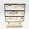 Pack de 18 boucles d'oreilles acier - JAUNE