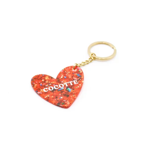 Porte clefs cœur à message...