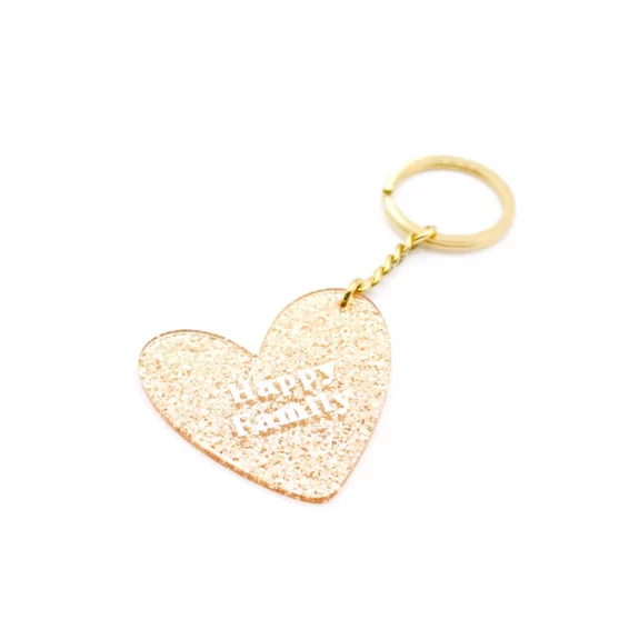 Porte clefs cœur à message...