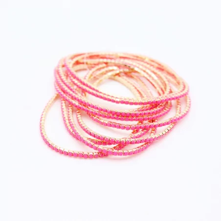 Lot de 10 bracelets strass