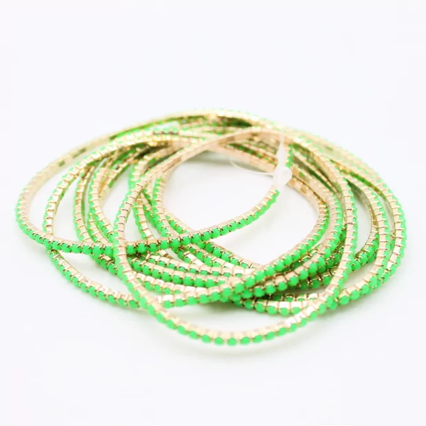 Lot de 10 bracelets strass