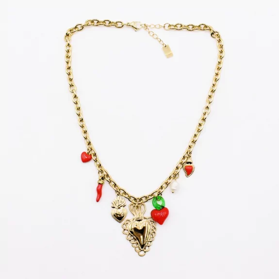 Collier acier pampille...