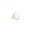 Bague dorée acier coquillage mer
