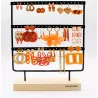 Pack de 18 boucles d'oreilles acier - ORANGE
