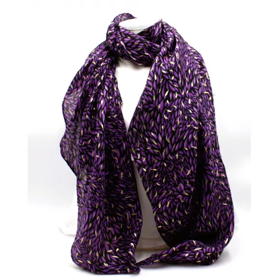 Echarpe motif feuille avec...