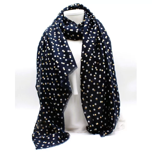 Echarpe mode motif pois lurex