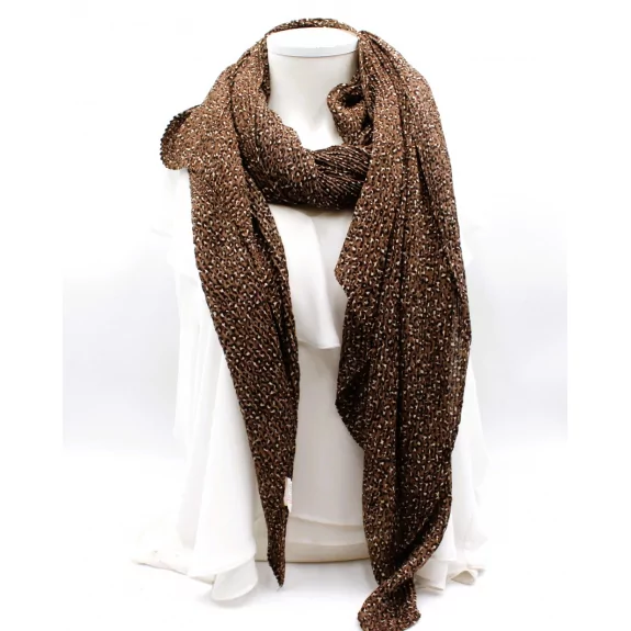 Echarpe gaufrée motif léopard