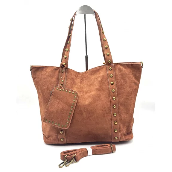 Sac cabas clouté avec porte...