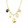 Collier acier avec motif oeil