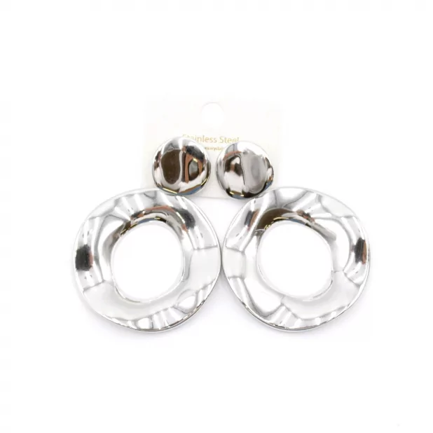 Boucle d'oreille acier - cercle