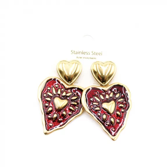 Boucle d'oreille acier -...