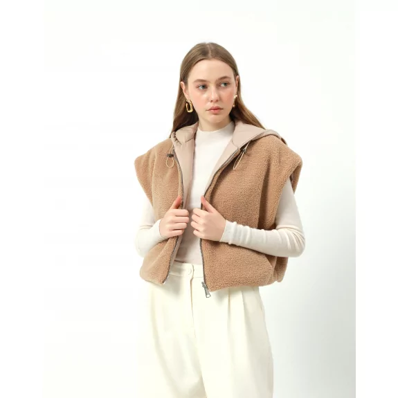 Gilet court réversible