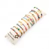 Pack de 12 bracelets cristal de verre et acier - multi