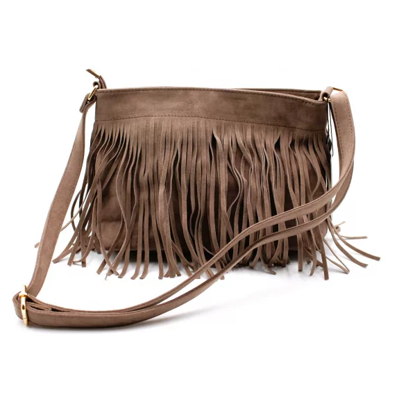 Sac à frange façon nubuck