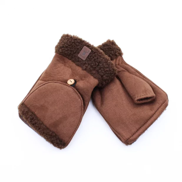 Gants mitaines moumoute