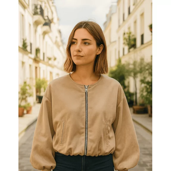 Blouson tendance manches...