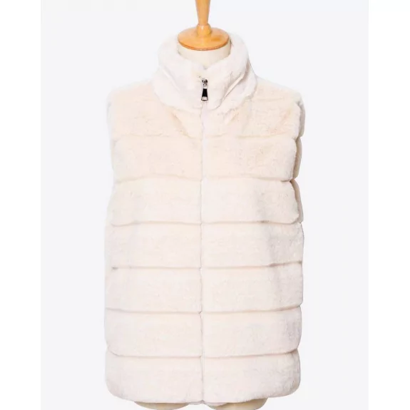 Gilet court fausse fourrure