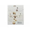 Pack 12 colliers acier inoxydable - doré marron