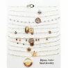 Pack 12 colliers acier inoxydable - doré marron