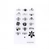 Pack 18 bagues acier inoxydable - argenté noir