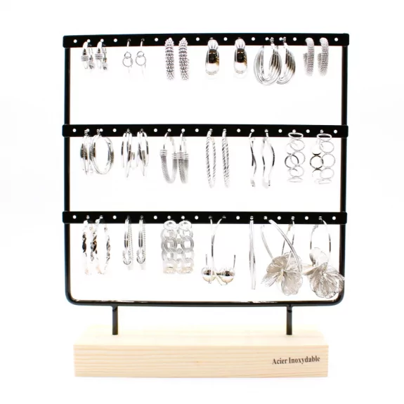 Pack 18 créoles acier...