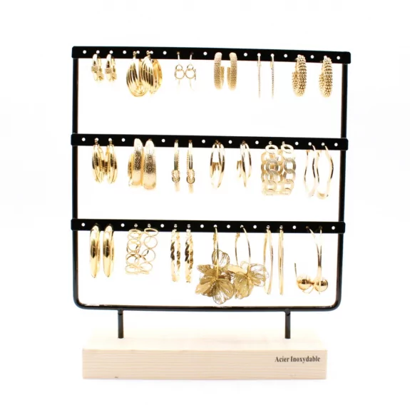 Pack 18 créoles acier...