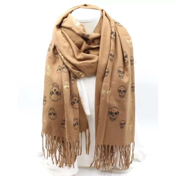 Echarpe motif tête de mort