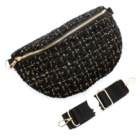 Sac banane lurex doré