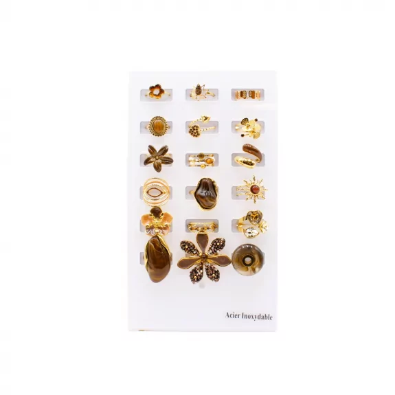 Pack 18 bagues acier...