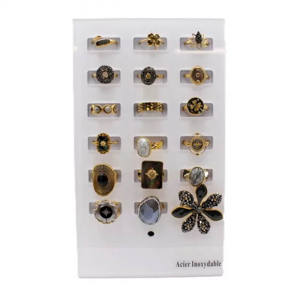 Pack 18 bagues acier...