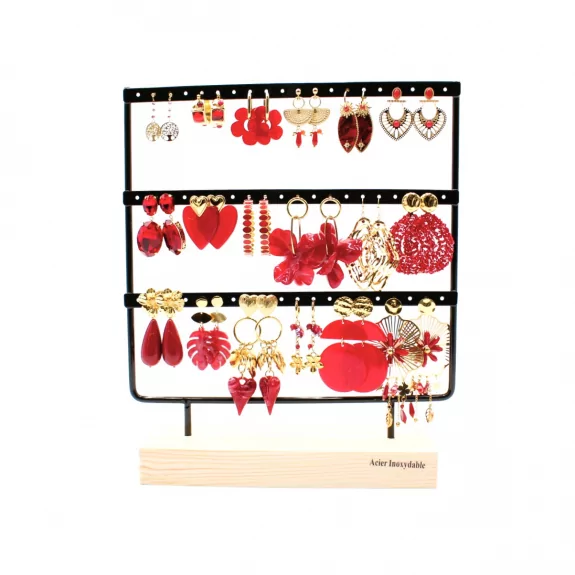 copy of Pack de 18 boucles d'oreilles acier - noir