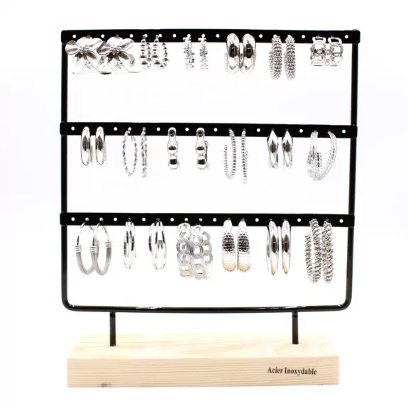 Pack 18 créoles acier...