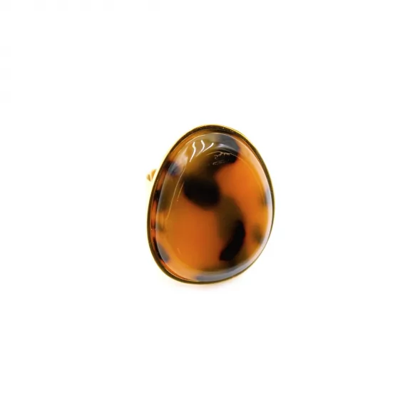 Bague léopard ovale