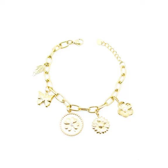 Bracelet breloques trèfle...